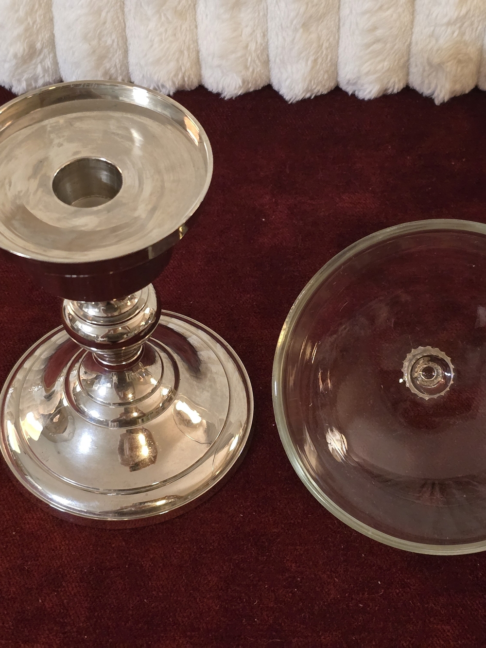 Vtg Silver Chalice Candle Holder 2-in-1 Convertible Hurricane Taper Pedestal 8" - Picture 5 of 8